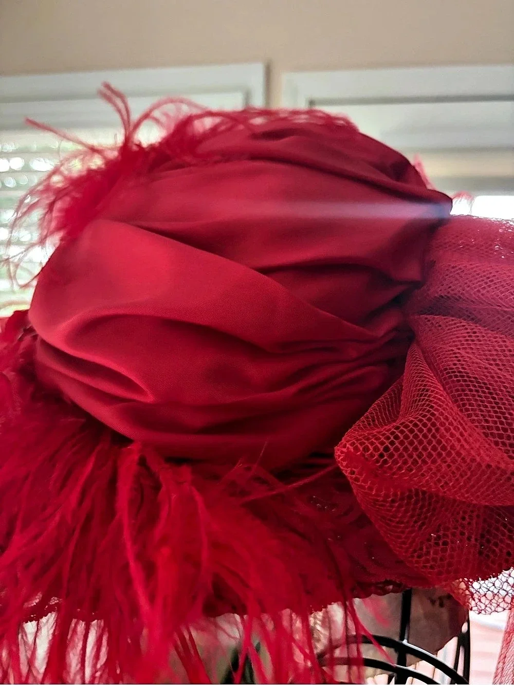 Artifacts Vintage Collections The MaryJean Collection Vintage Red Feather Hat Ve